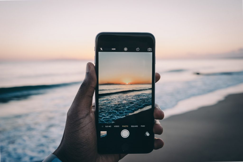 smartphone in a persons hand 