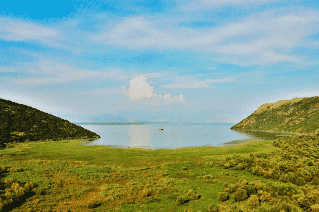 Land with lake