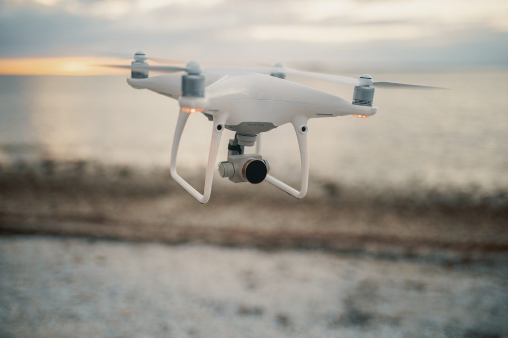 a drone surveying land in Ohio