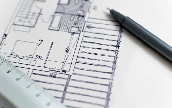 Construction plan for a commercial building