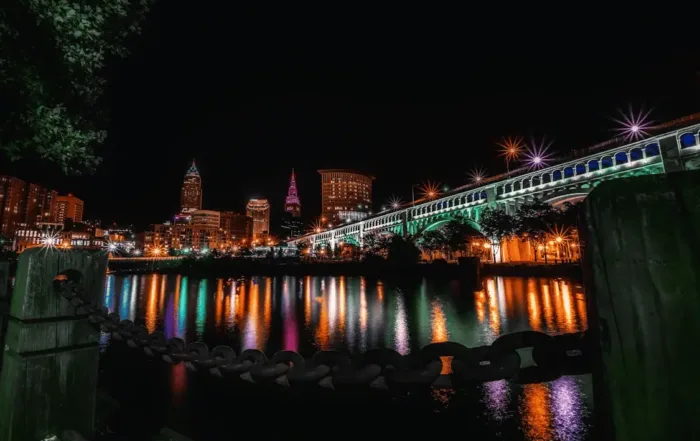 cleveland at night